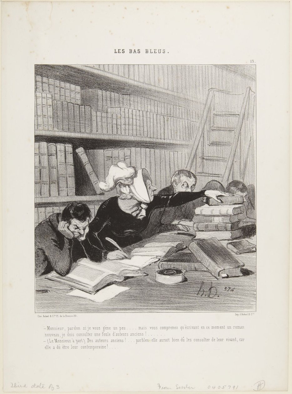 Señor, perdone si le molesto un poco..., número 13 de Les Bas-Bleus de Honoré Daumier
