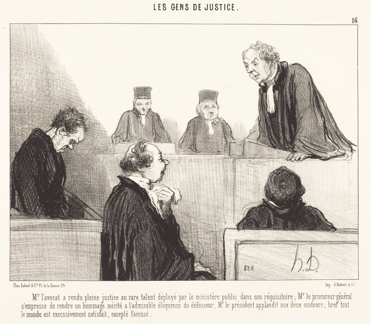 El abogado ha hecho plena justicia... de Honoré Daumier