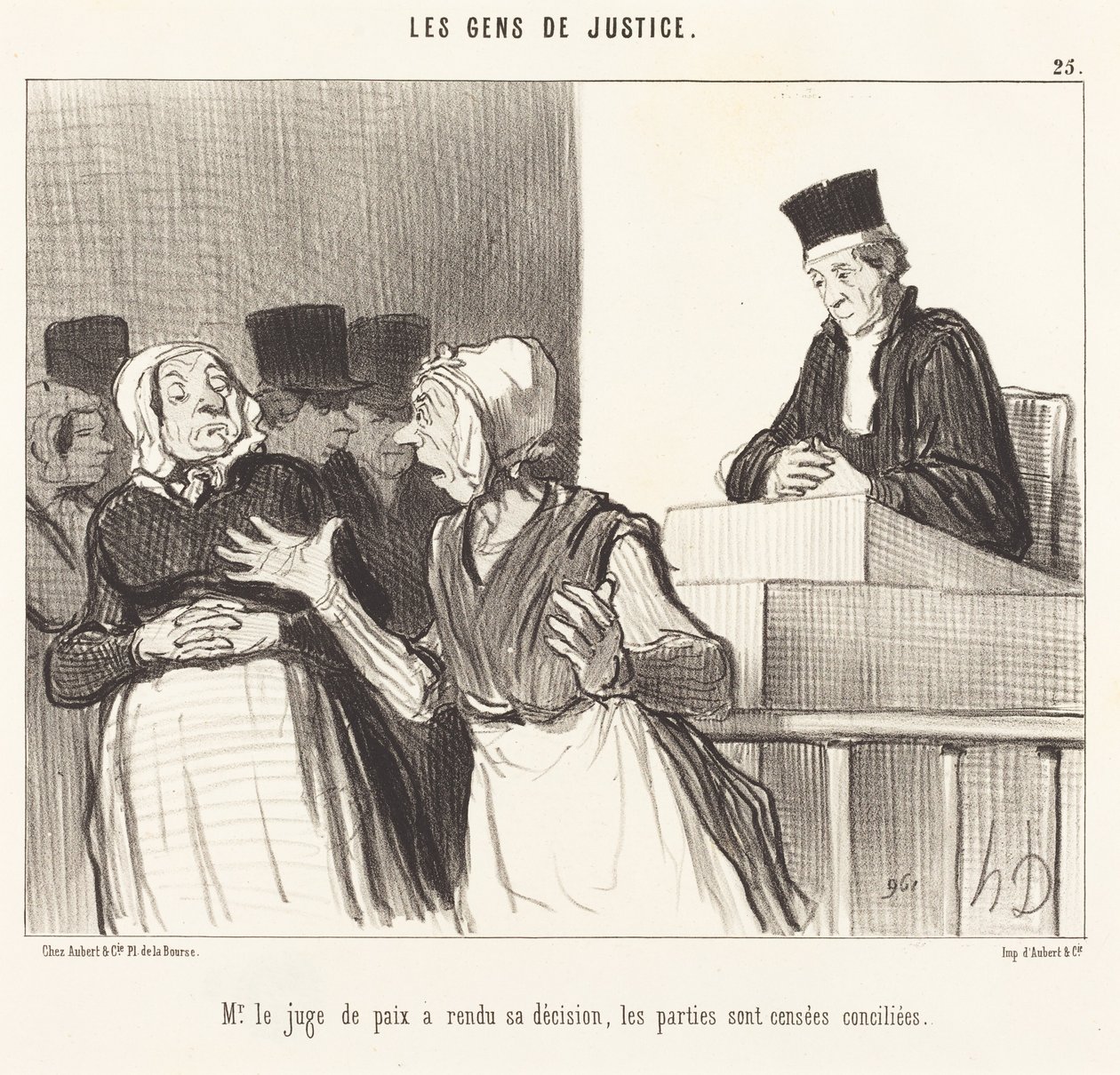 El Sr. juez de paz ha tomado su decisión... de Honoré Daumier