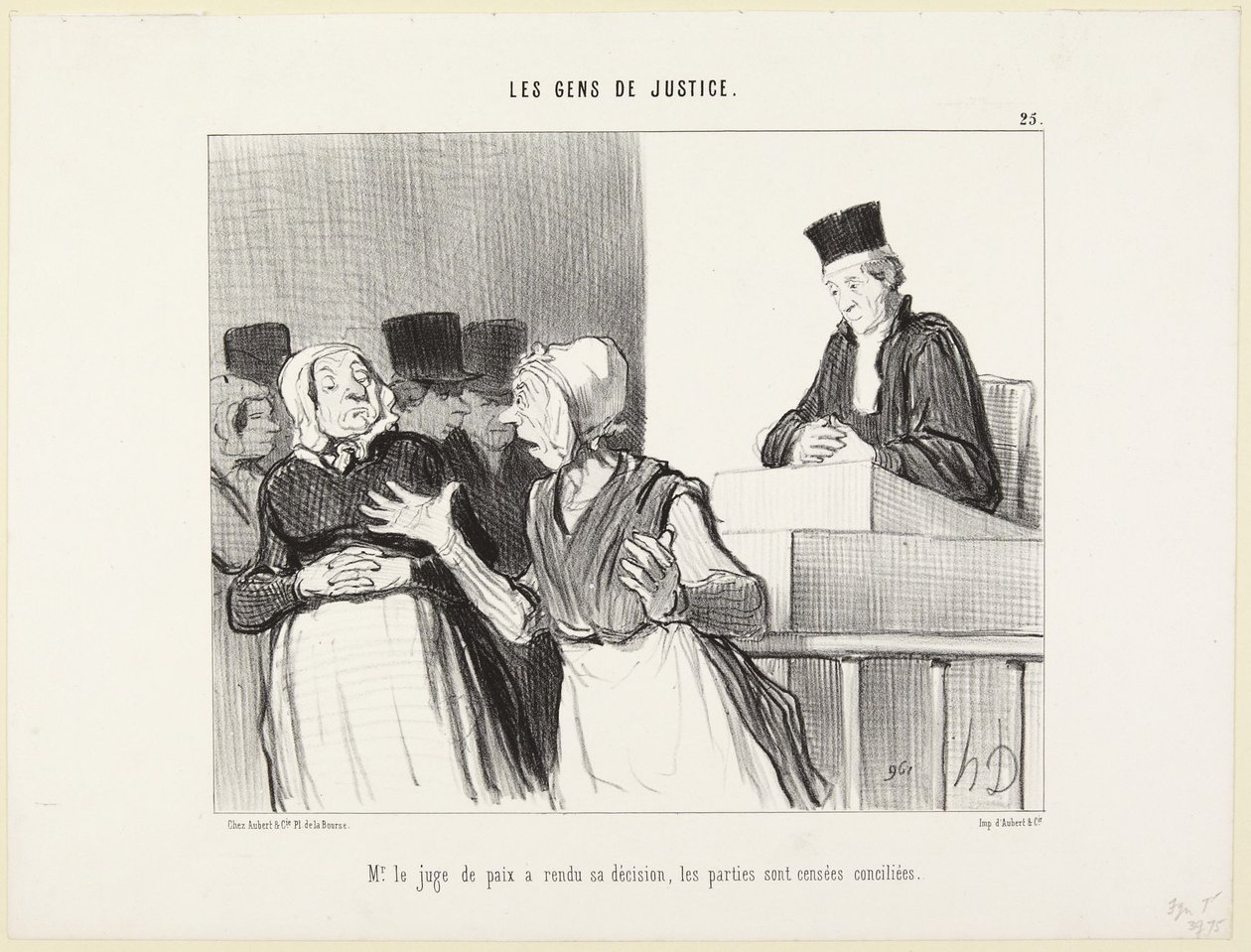 El juez de paz ha dictado su resolución (LesGens de Justice n.º 25) (duplicado 75-153) de Honoré Daumier