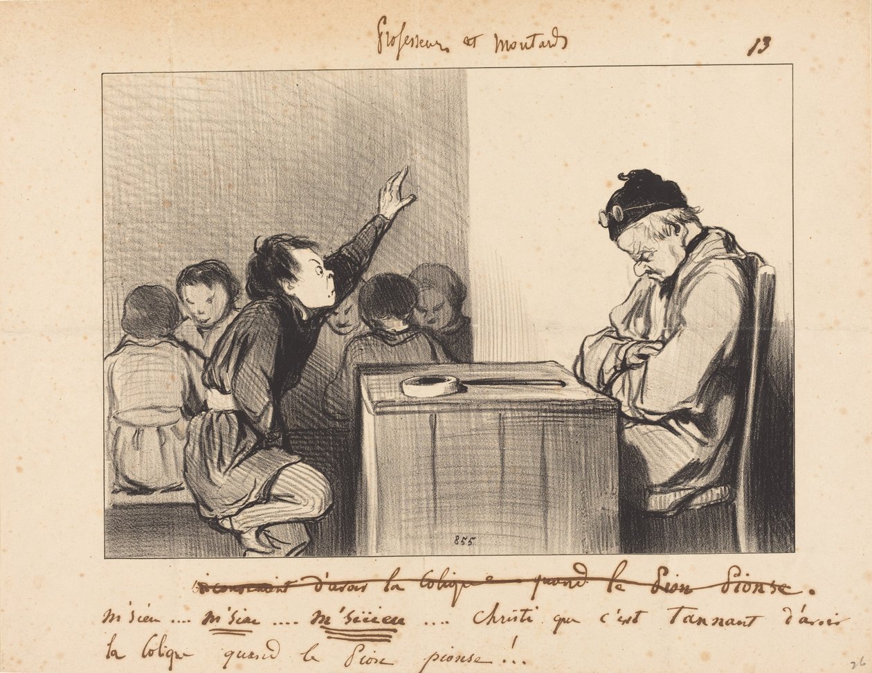 Señor... qué fastidio tener cólicos cuando... de Honoré Daumier