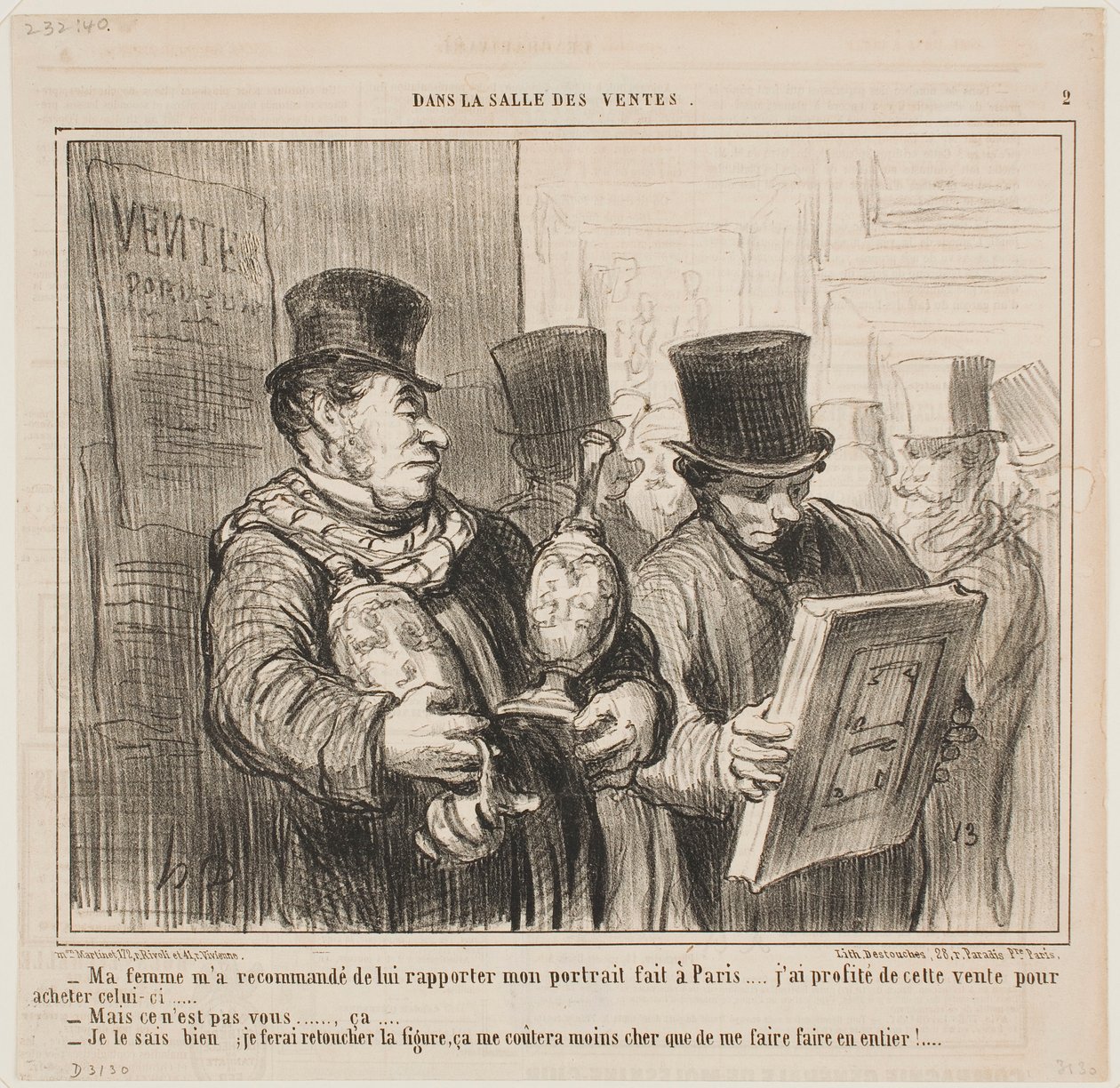Mi mujer me ha pedido que me haga un retrato cuando esté en París. de Honoré Daumier