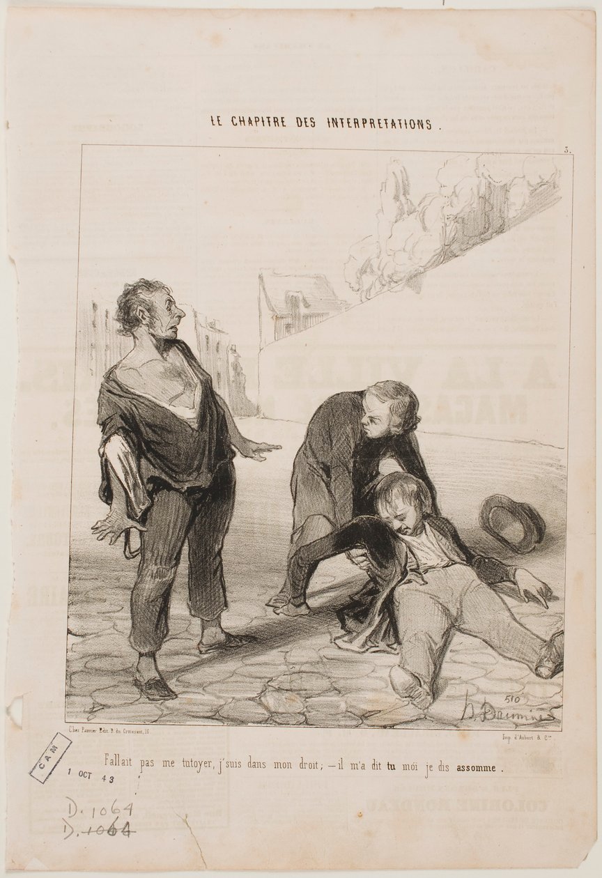 No hay razón para llamarme por mi nombre ... de Honoré Daumier
