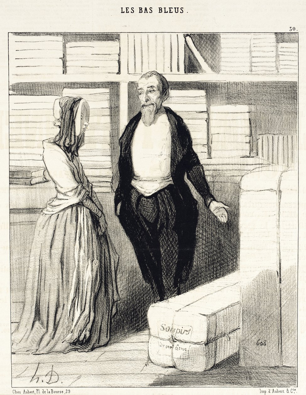 Nuestras cuentas son fáciles de establecer... de Honoré Daumier