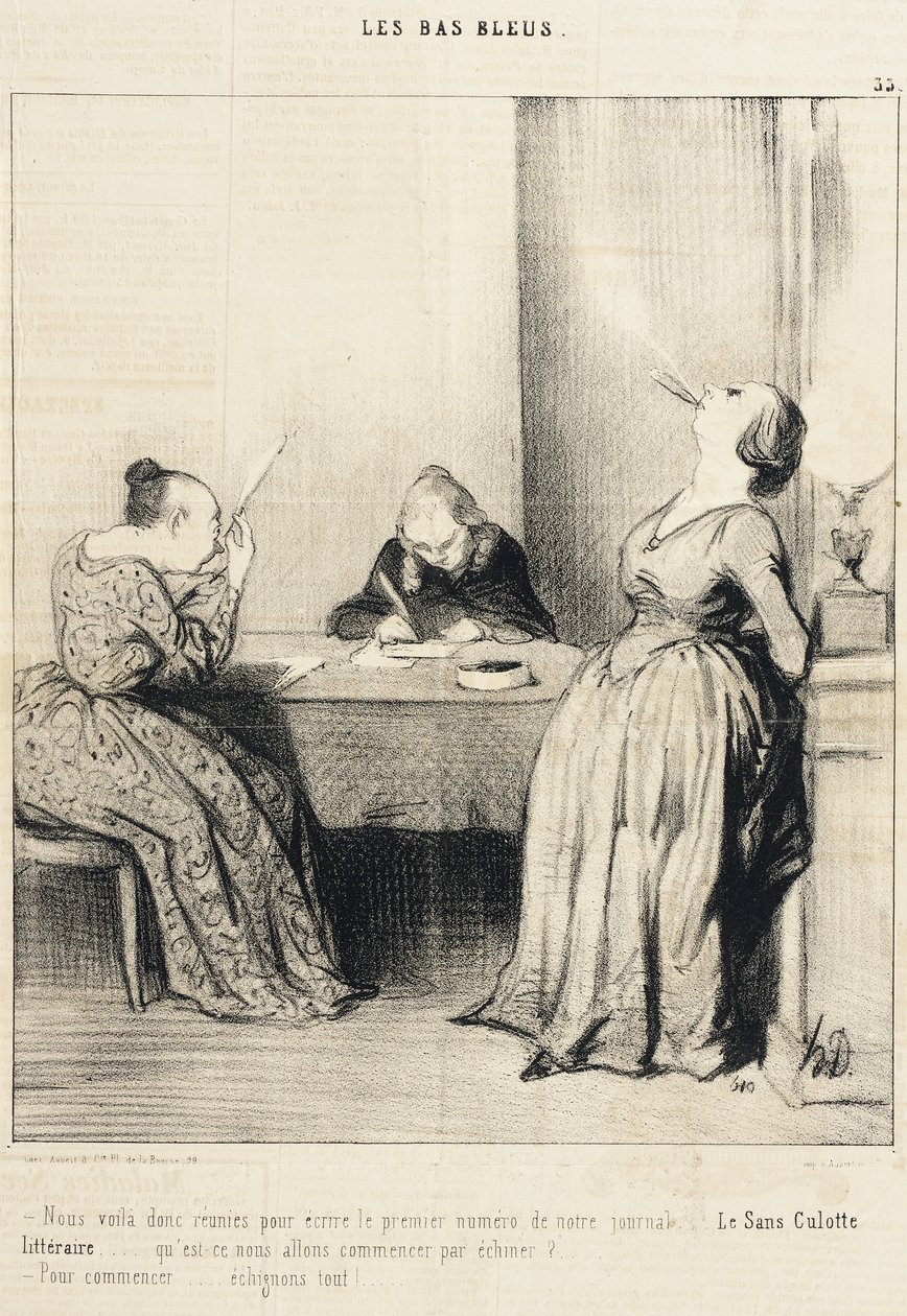 Aquí estamos... reunidas para escribir el primer número... de Honoré Daumier