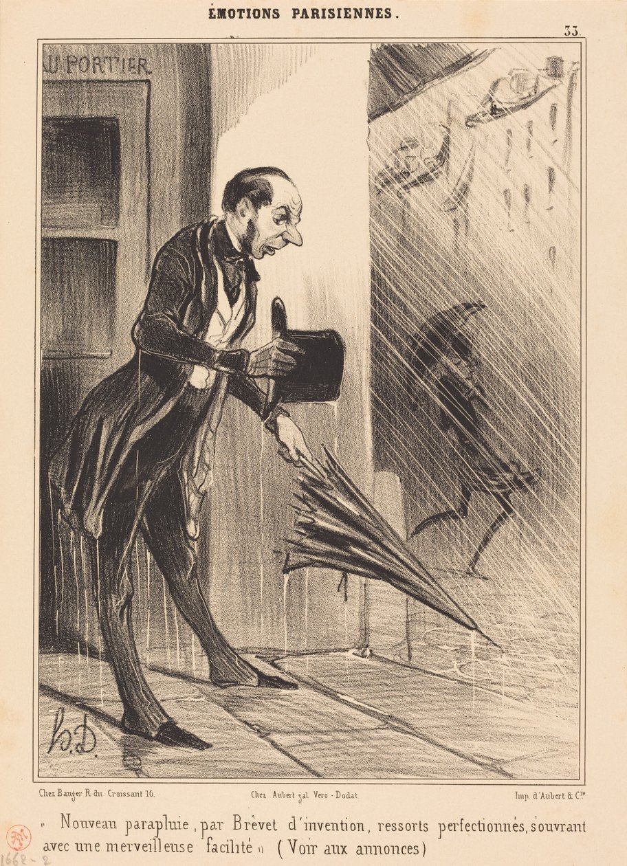 Un nuevo paraguas, de Brevet... de Honoré Daumier