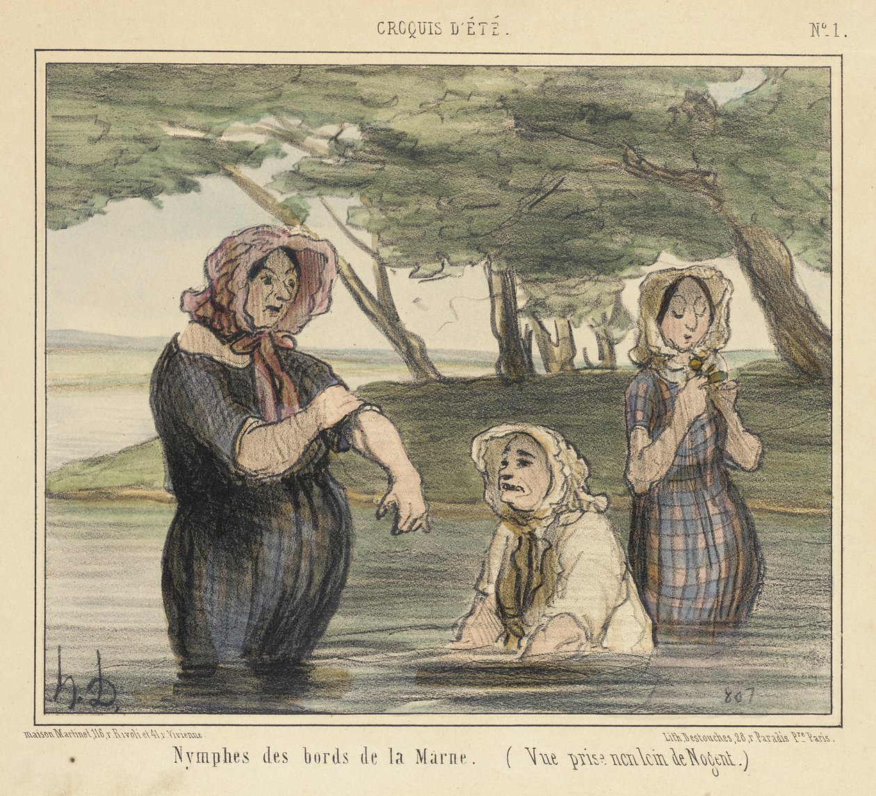 Ninfas de las orillas del Marne de Honoré Daumier