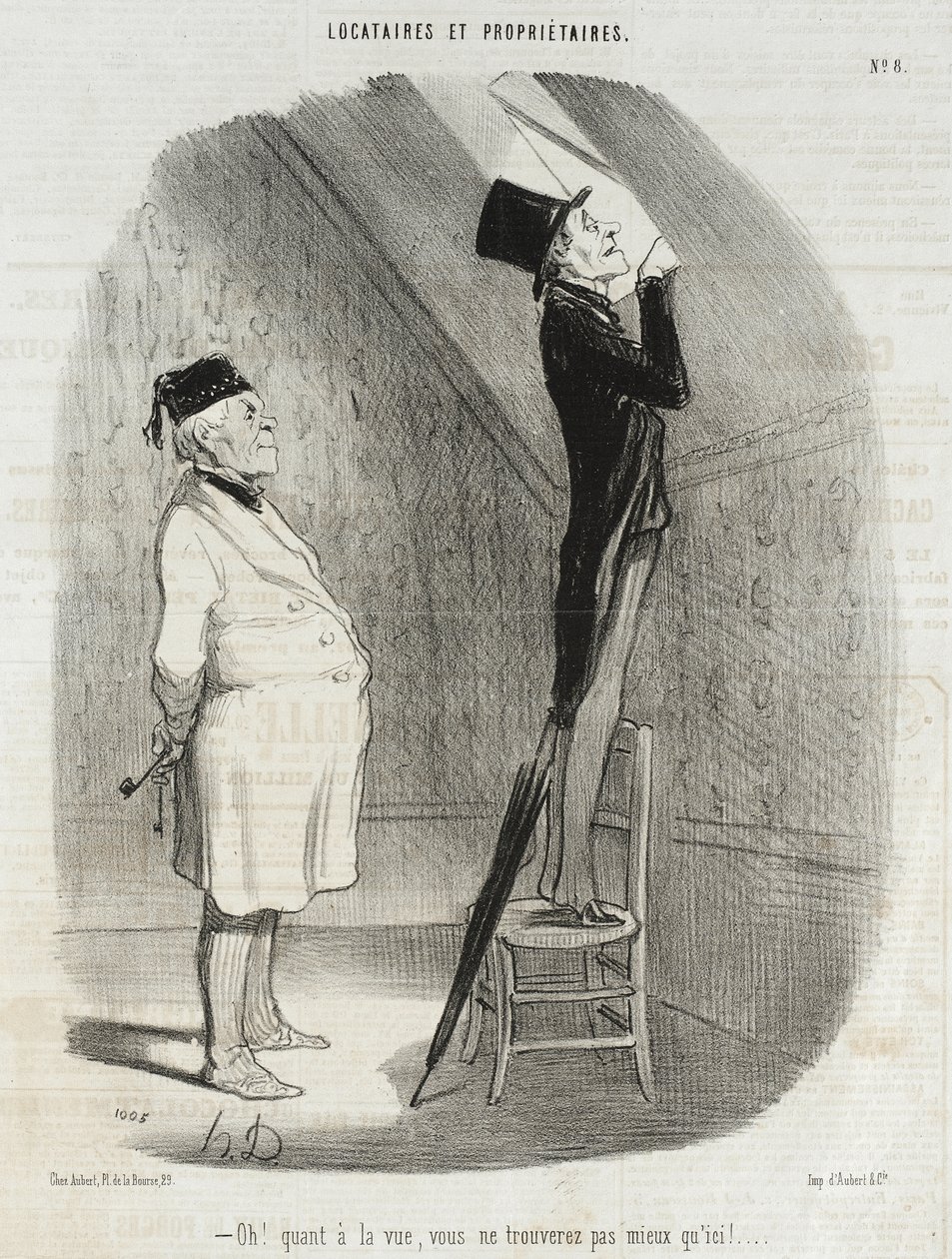 ¡Oh!  En cuanto a las vistas, ¡no encontrarás nada mejor que esto! de Honoré Daumier