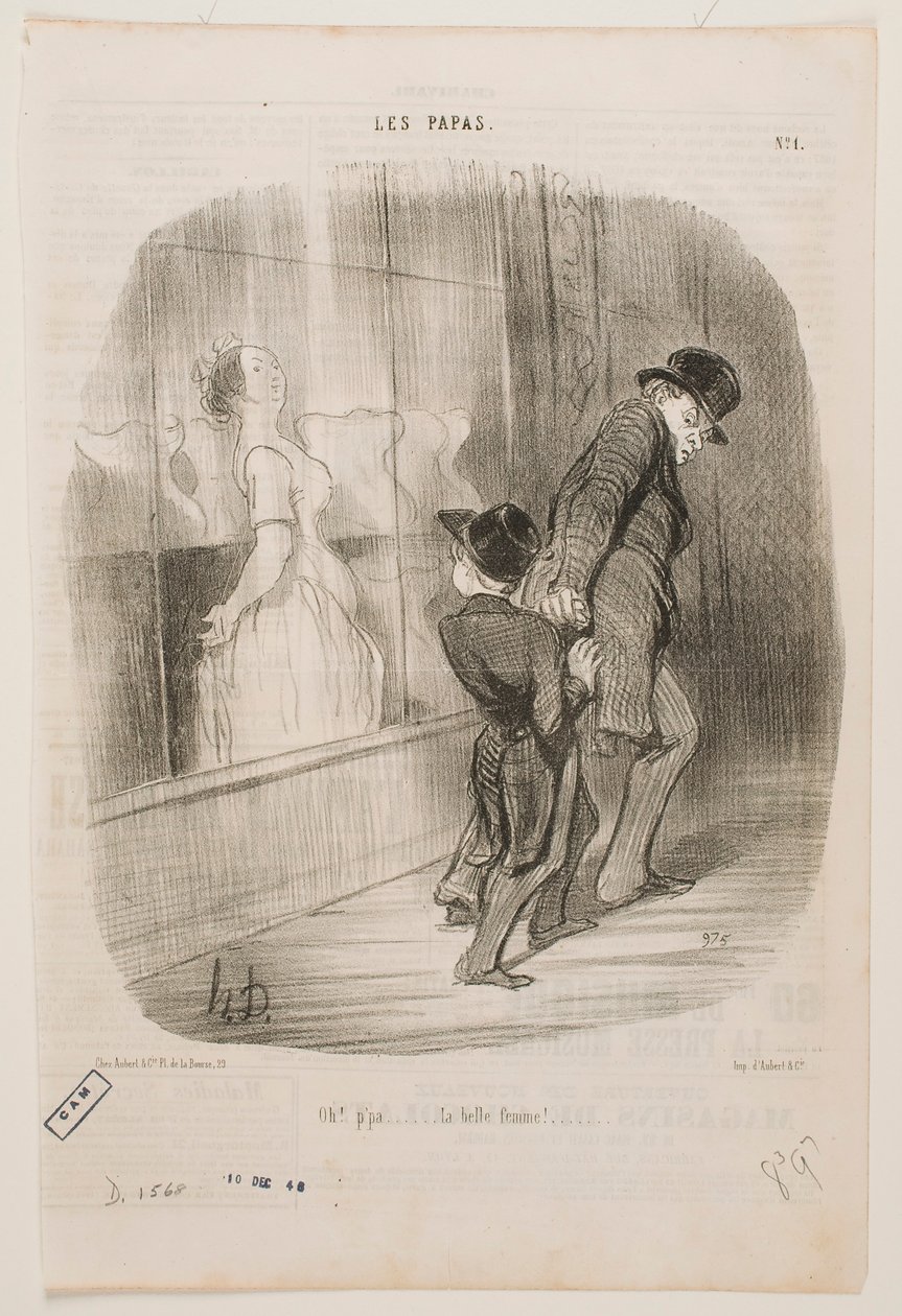 ¡Oh, papá, ... qué mujer tan hermosa! de Honoré Daumier