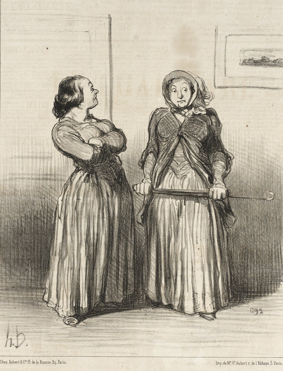 Se dice que las mujeres guapas están... muy solicitadas... de Honoré Daumier