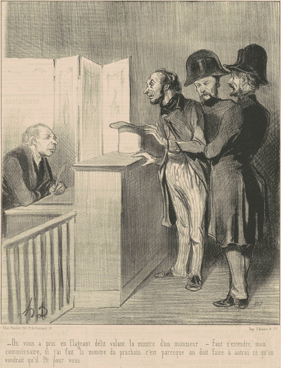 Te han atrapado en flagrante delito ... de Honoré Daumier