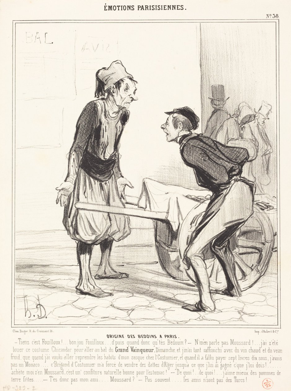Origen de los beduinos en París de Honoré Daumier
