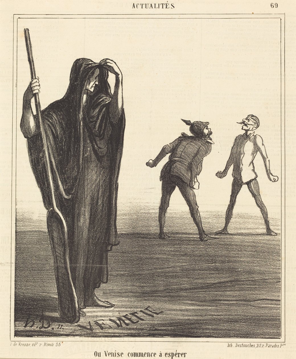 Donde Venecia comienza a esperar de Honoré Daumier