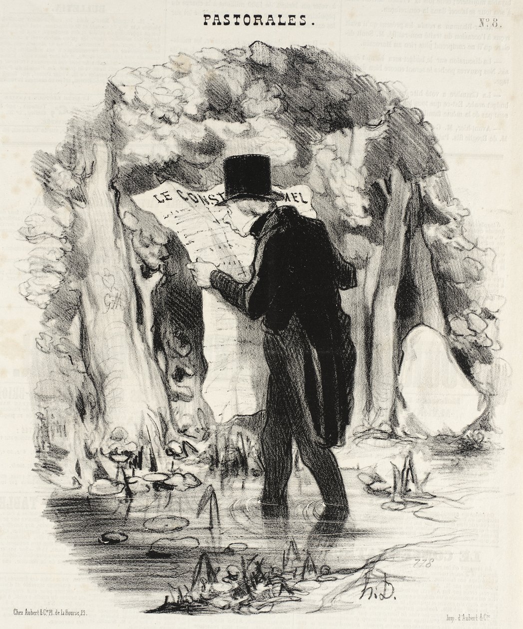 ¡Adónde puede llevar la lectura de Le Constitutionnel! de Honoré Daumier
