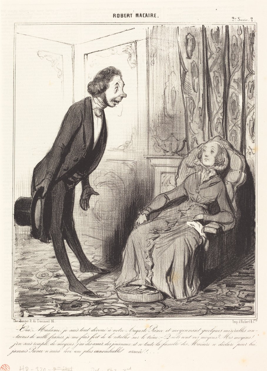 Sí, señora, estoy totalmente dedicado a nuestro... Príncipe... de Honoré Daumier