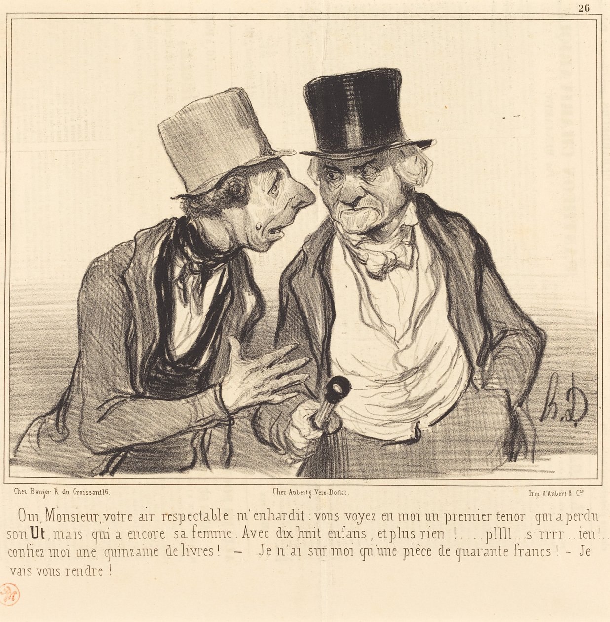 Sí, Señor, su aire respetable me envalentona... de Honoré Daumier