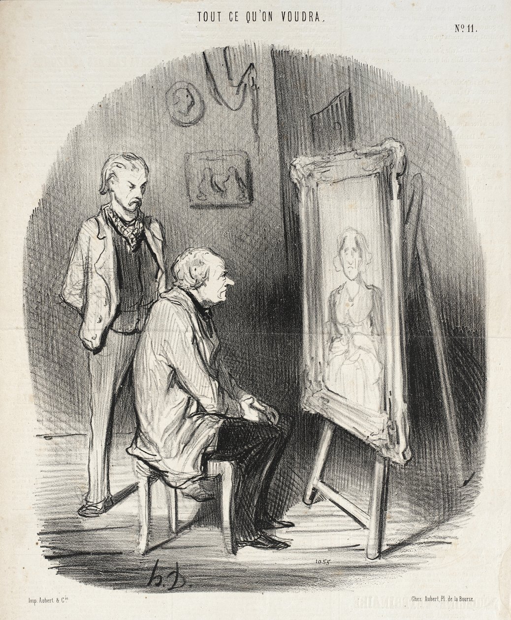 ¡Sí, es mi difunta esposa!... ¡pero creo que la habéis alabado demasiado!... de Honoré Daumier