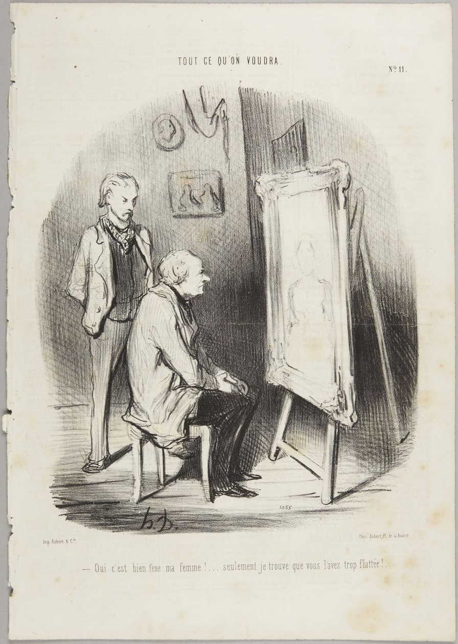 ¡Sí, es mi difunta esposa!, número 11 de la serie «Tout ce qu’on voudra» de Le Charivari de Honoré Daumier
