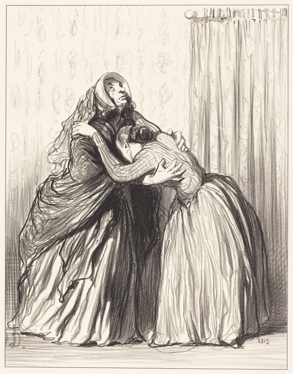 Sí, querida mía, mi marido ha rebajado mi dignidad... de Honoré Daumier