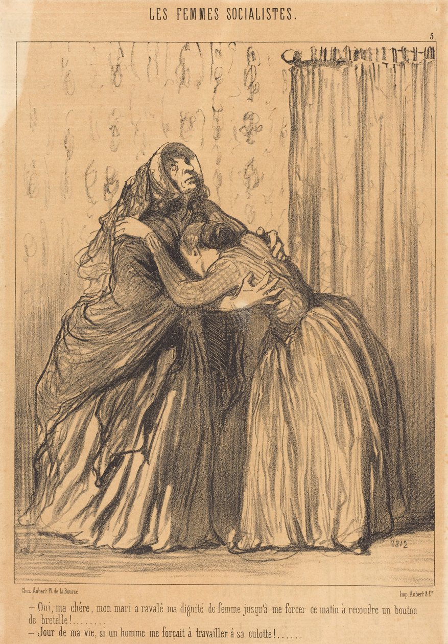 Sí, querida mía, mi marido ha rebajado mi dignidad... de Honoré Daumier