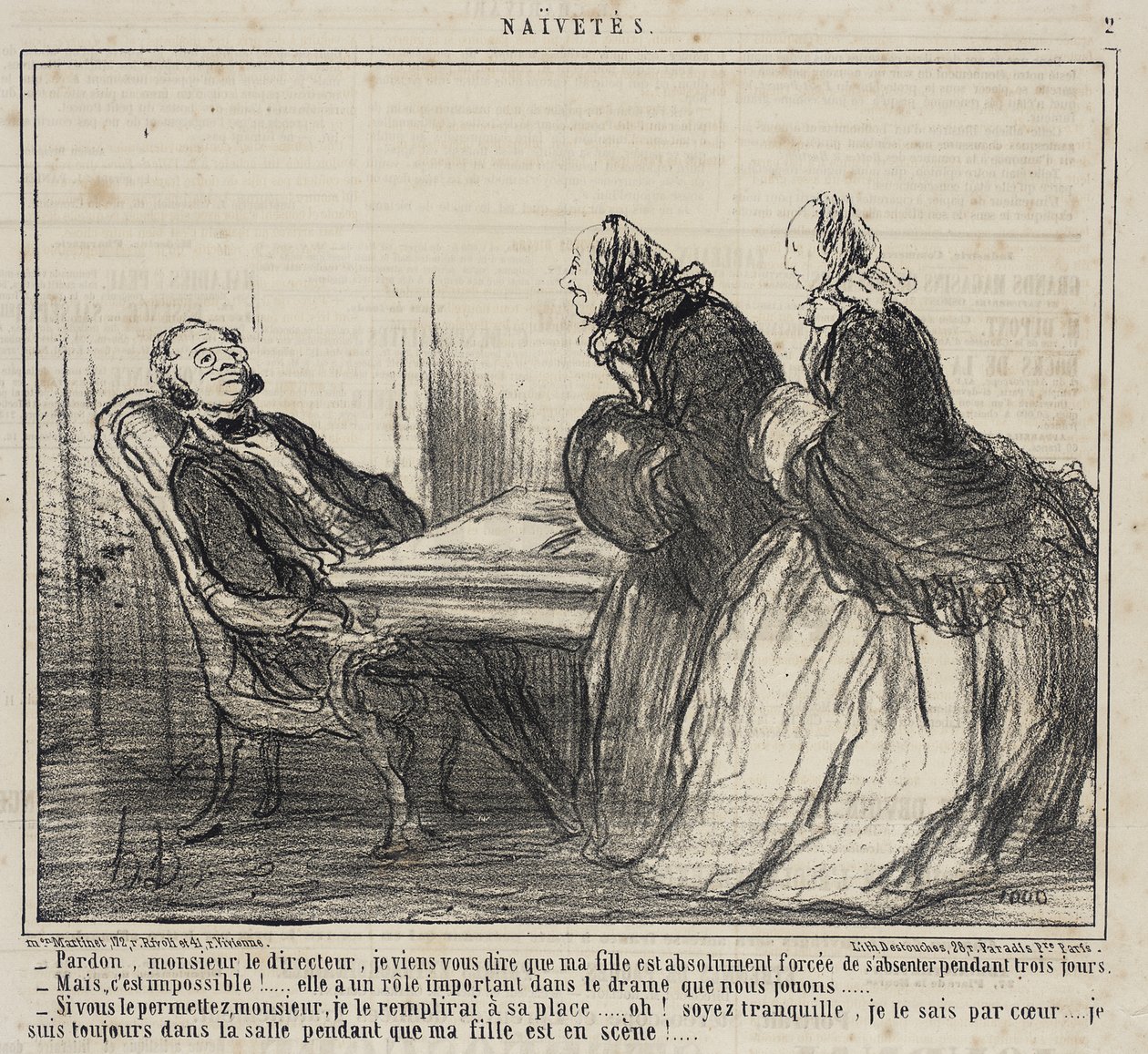 Disculpe, señor director... de Honoré Daumier