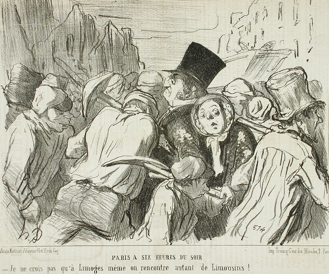 París a las seis de la tarde de Honoré Daumier