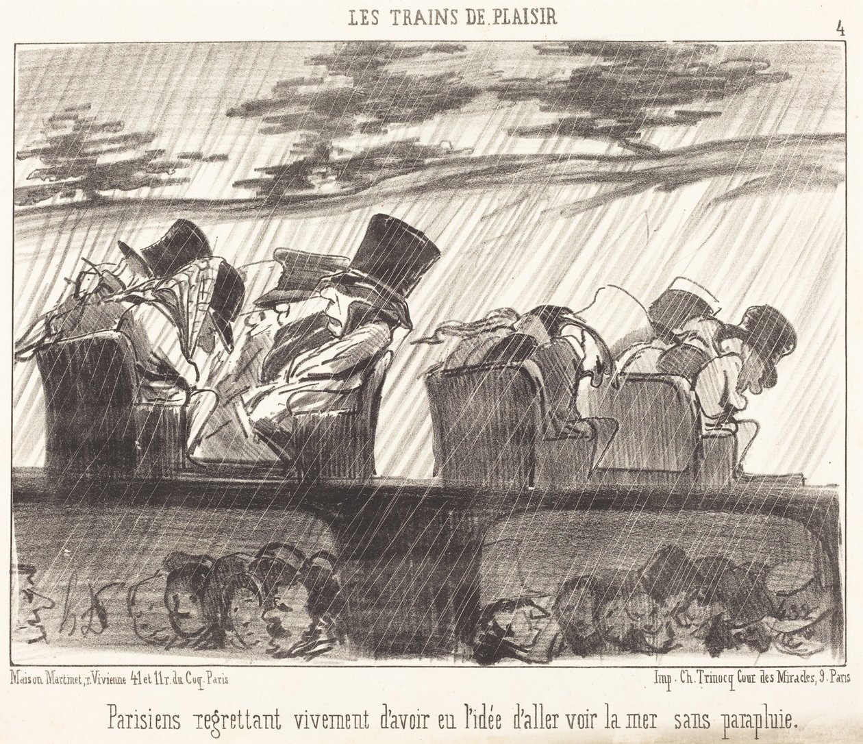 Los parisinos lo lamentan profundamente... de Honoré Daumier