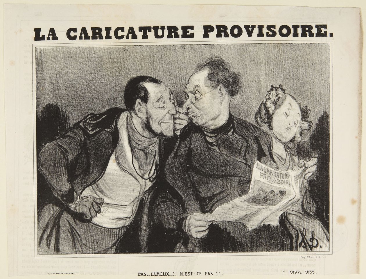 ...¿No muy bueno? ¿No es así?, de la serie Types Parisiens de La Caricature Provisoire de Honoré Daumier
