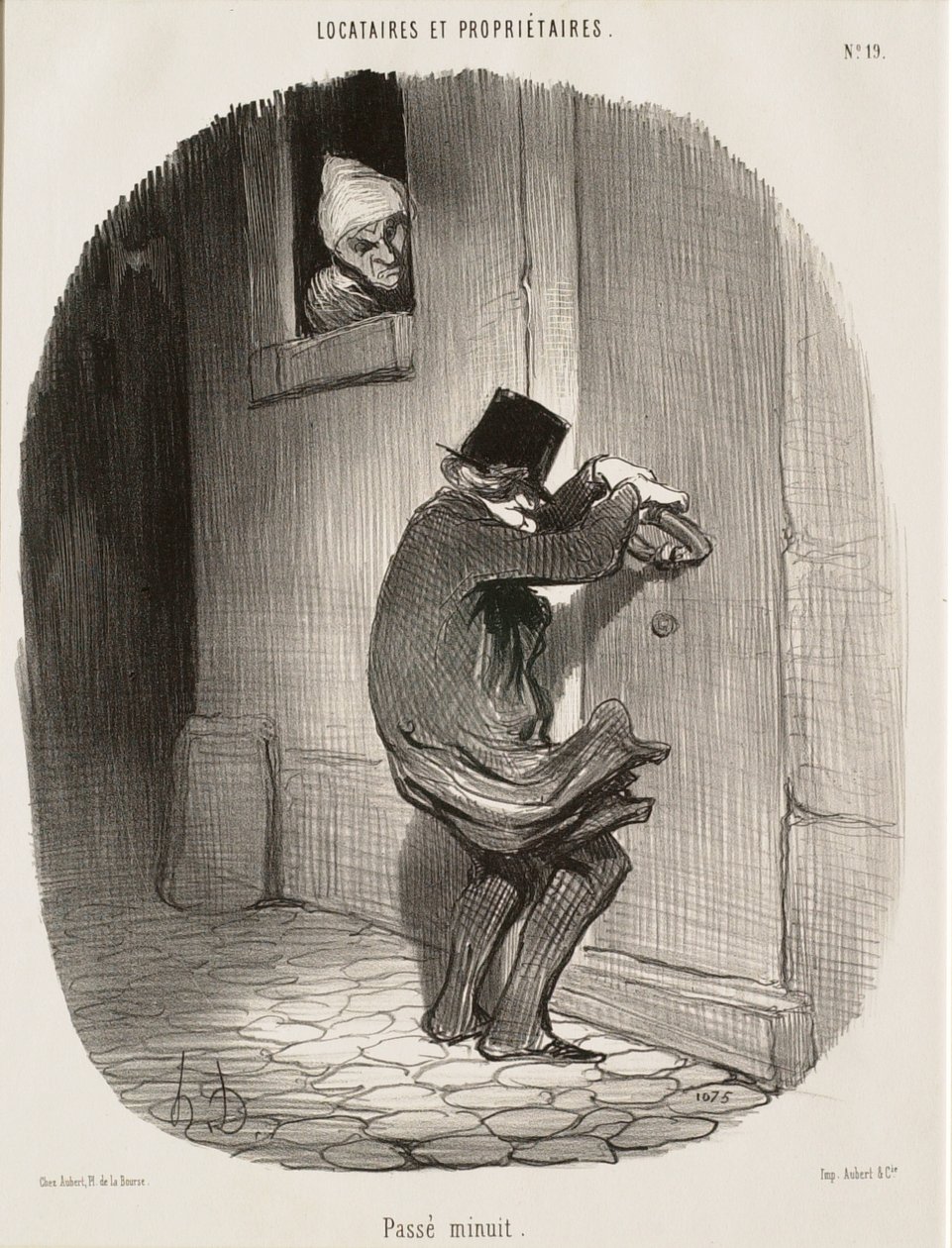 Pasada la medianoche de Honoré Daumier