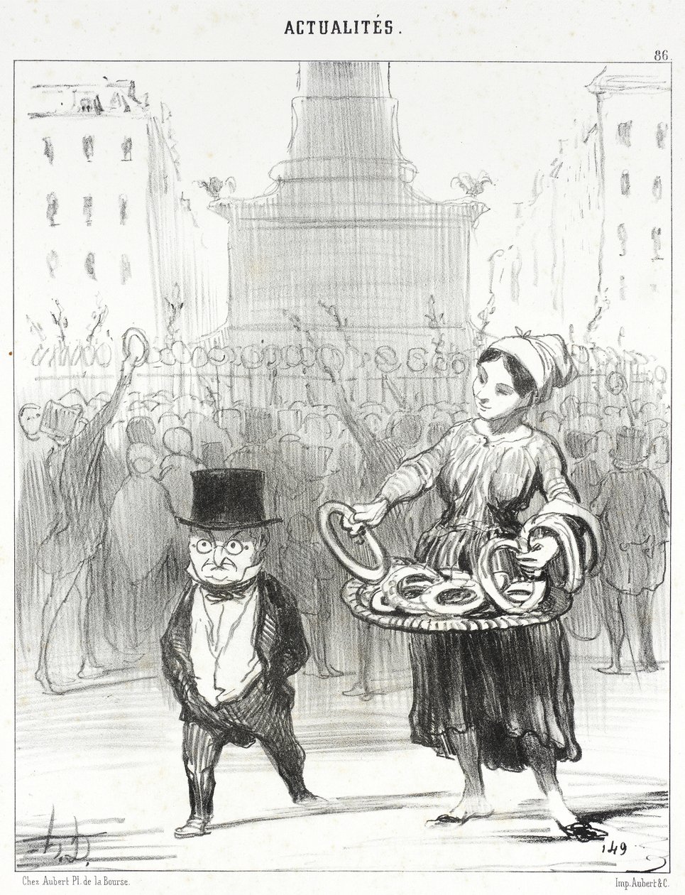 Plaza de la Bastilla de Honoré Daumier