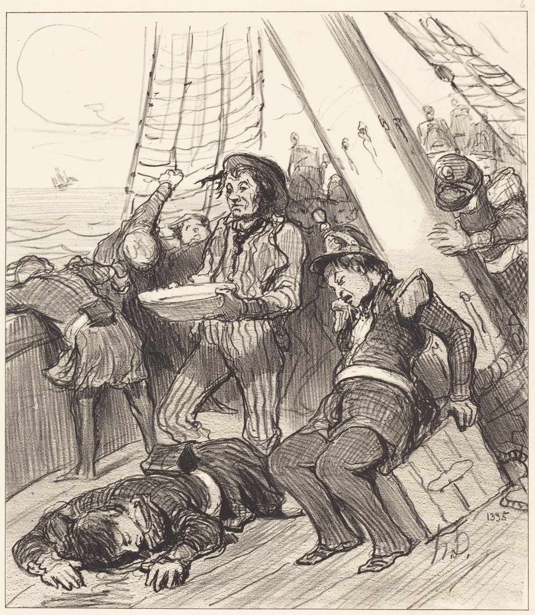 Varios miembros de la Guardia Nacional que no habían pensado... de Honoré Daumier