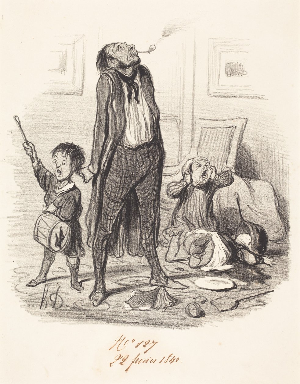 Poeta clásico componiendo una égloga... de Honoré Daumier