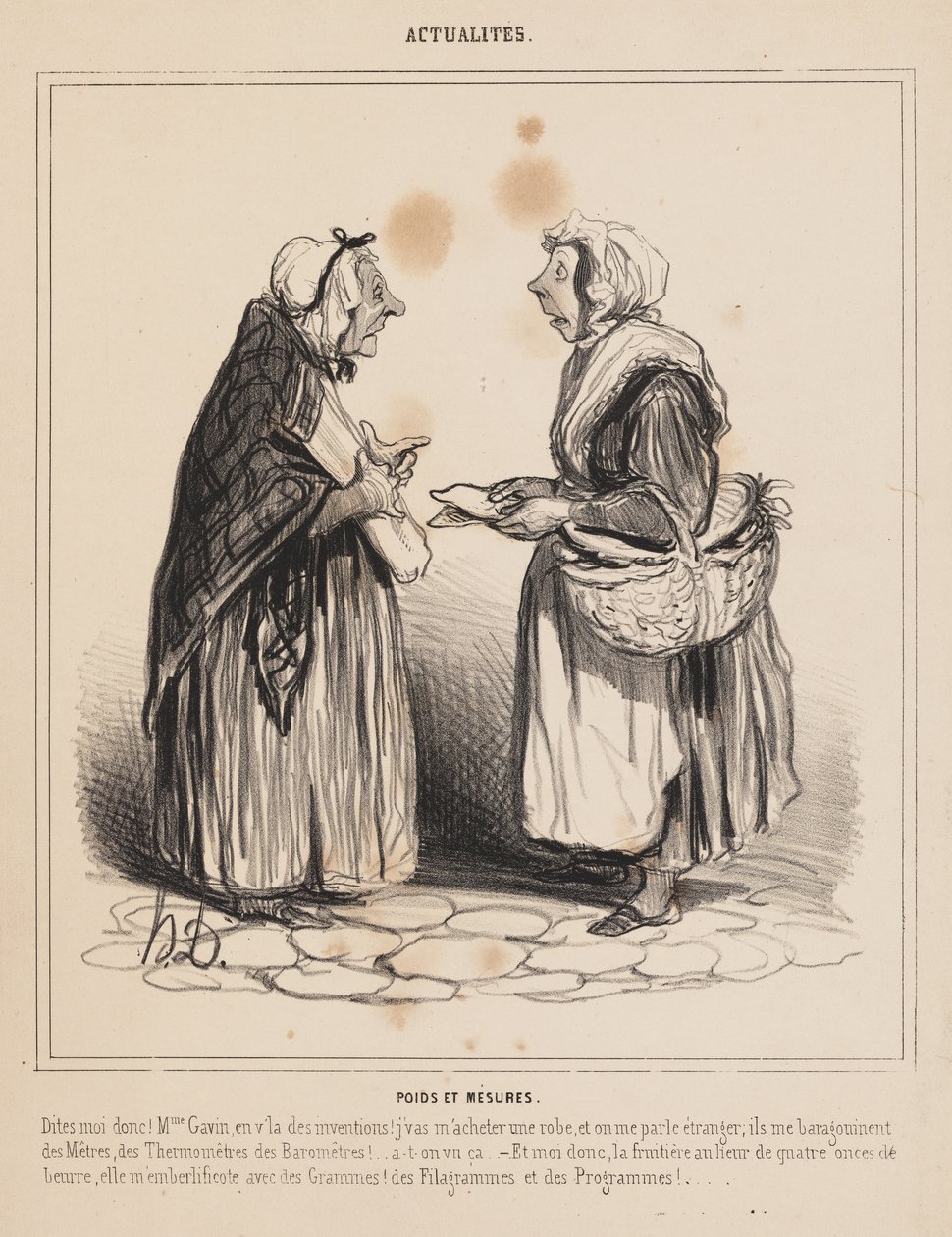 Pesos y medidas, de «Actualidad» de Honoré Daumier