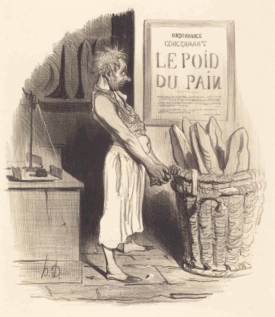 Por ahora... nosotros... estamos en un aprieto de Honoré Daumier