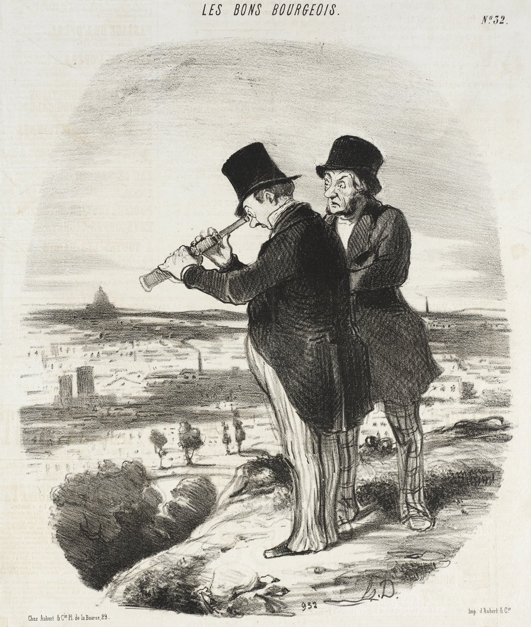 Para una hermosa vista, aquí hay una hermosa vista! de Honoré Daumier