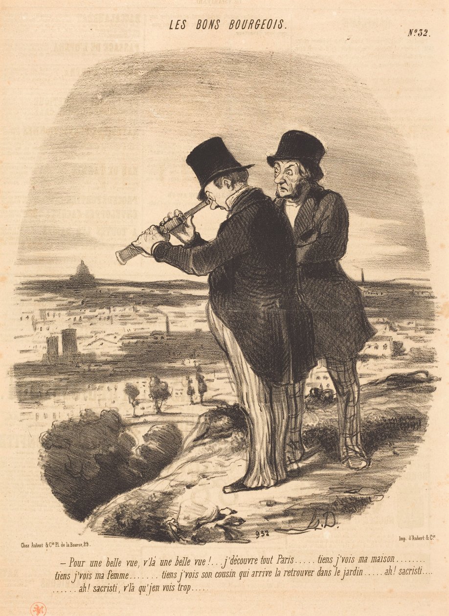 Para una bella vista, ¡ahí va una bella vista!... de Honoré Daumier