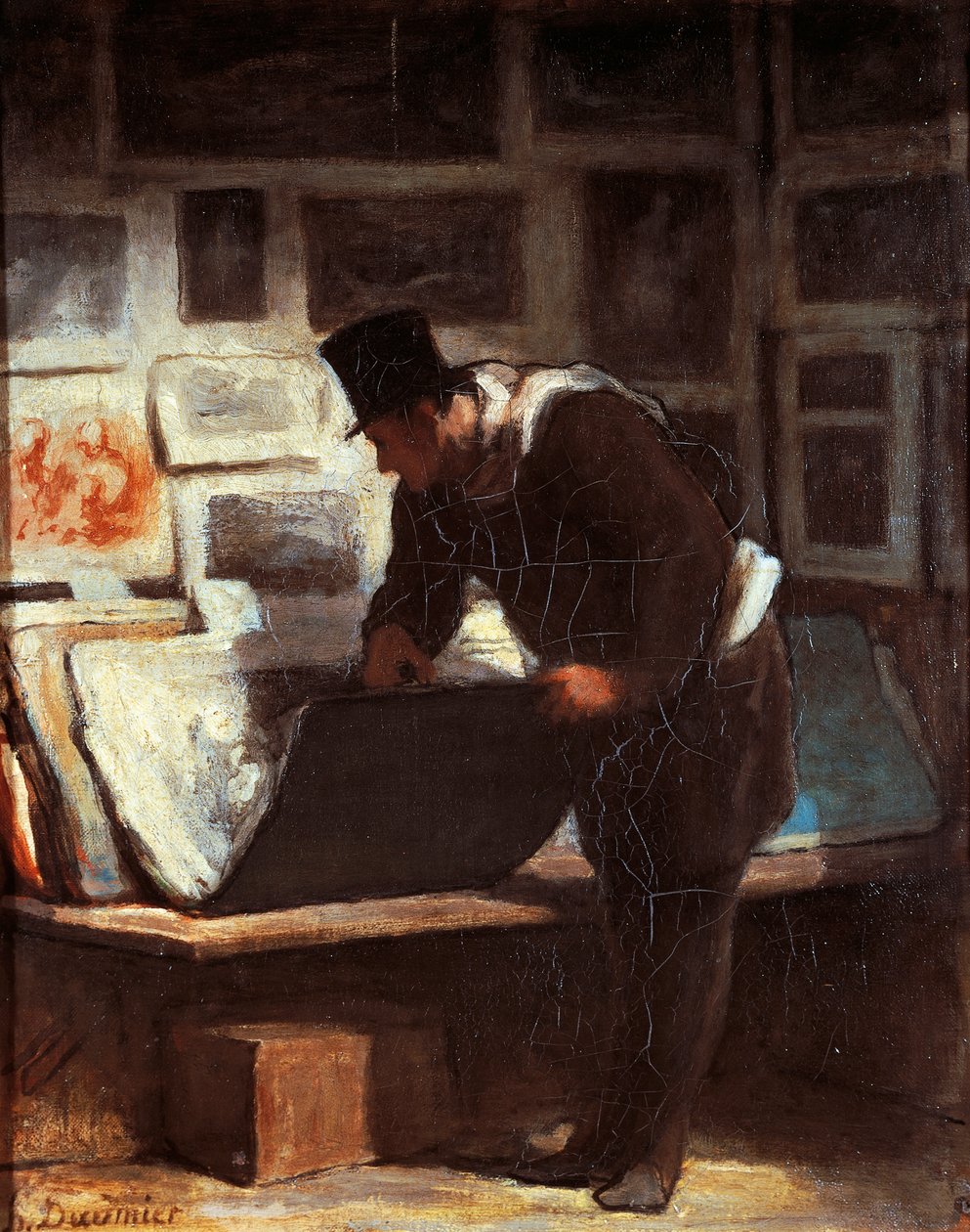 Amante de las estampas, de Honore Daumier (1808-1879) de Honoré Daumier