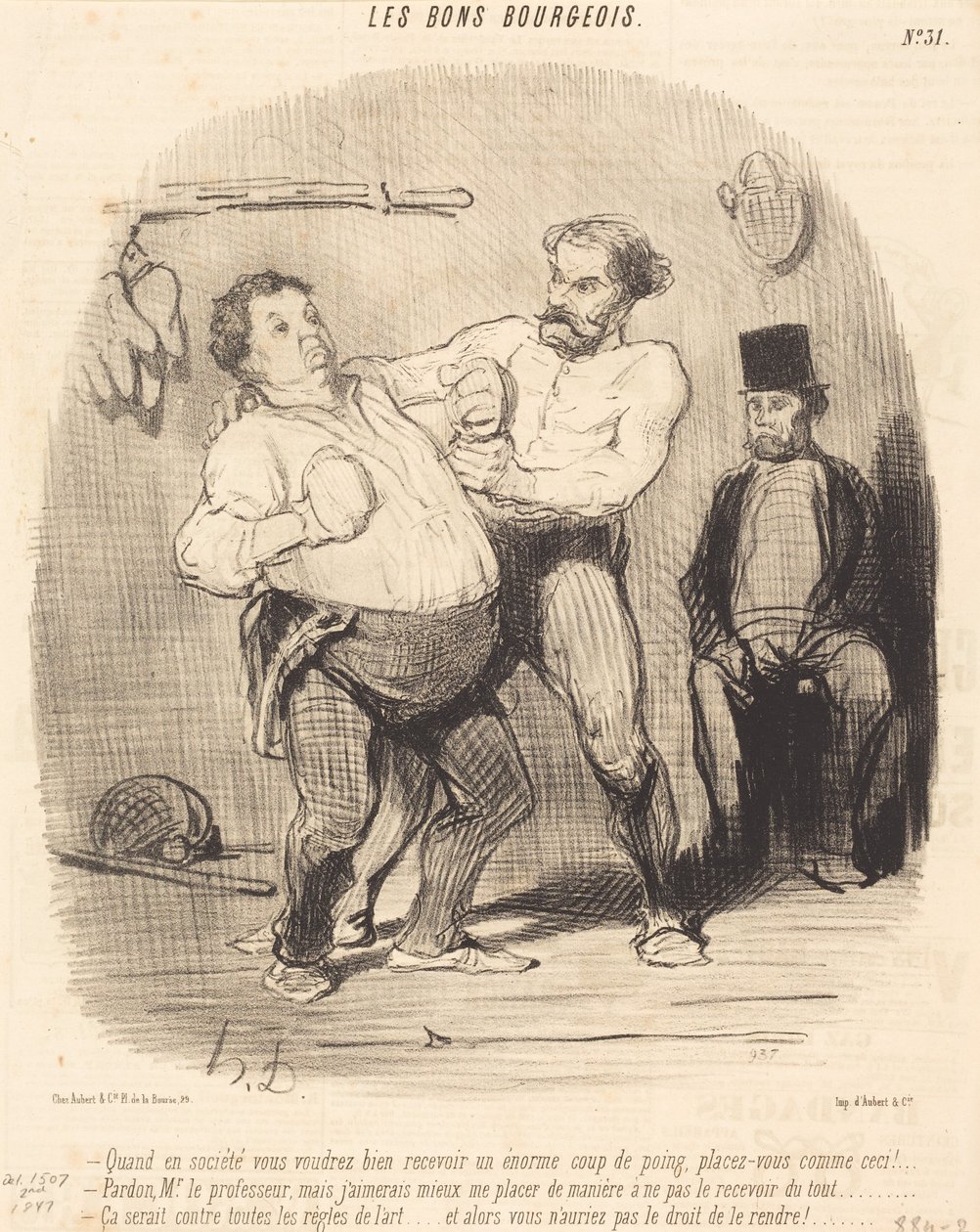 Cuando en sociedad quieran aceptar un... trago... de Honoré Daumier