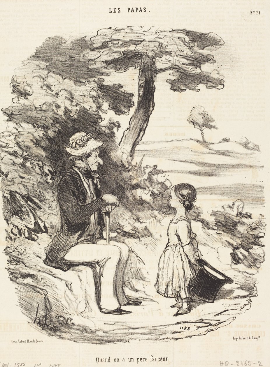 Cuando se tiene un padre bromista de Honoré Daumier