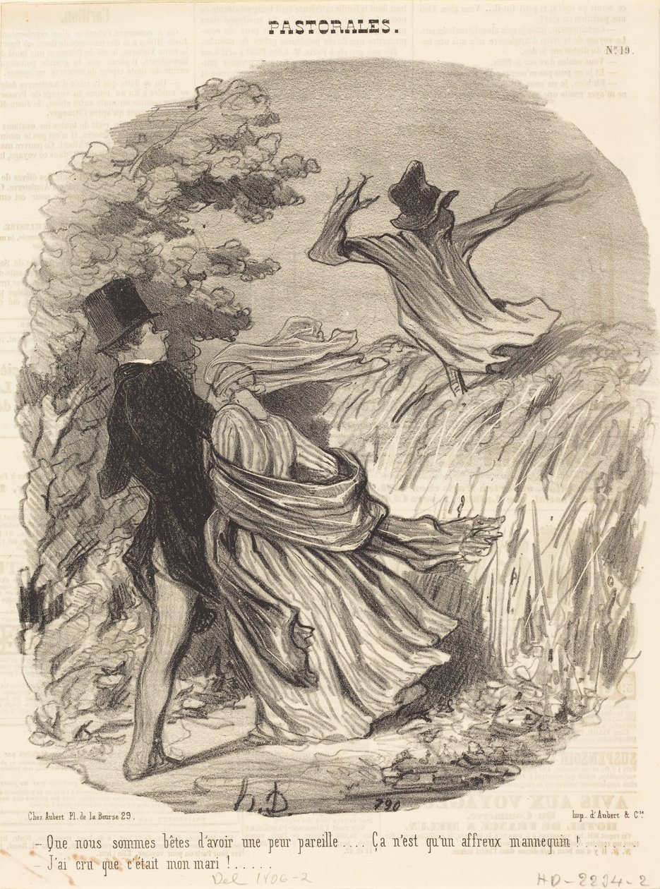 Qué tontos somos por tener un miedo así... de Honoré Daumier