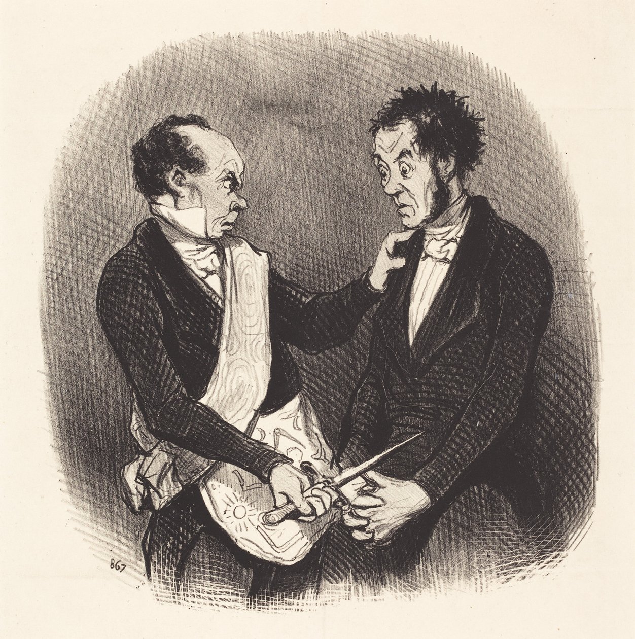 Recepción de un francmasón de Honoré Daumier