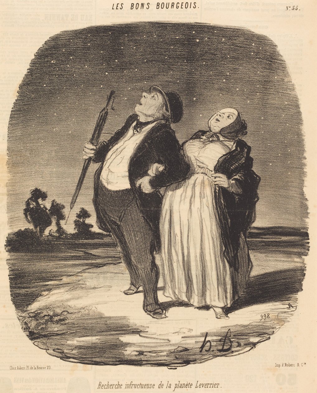 Búsqueda infructuosa del planeta Leverrier de Honoré Daumier