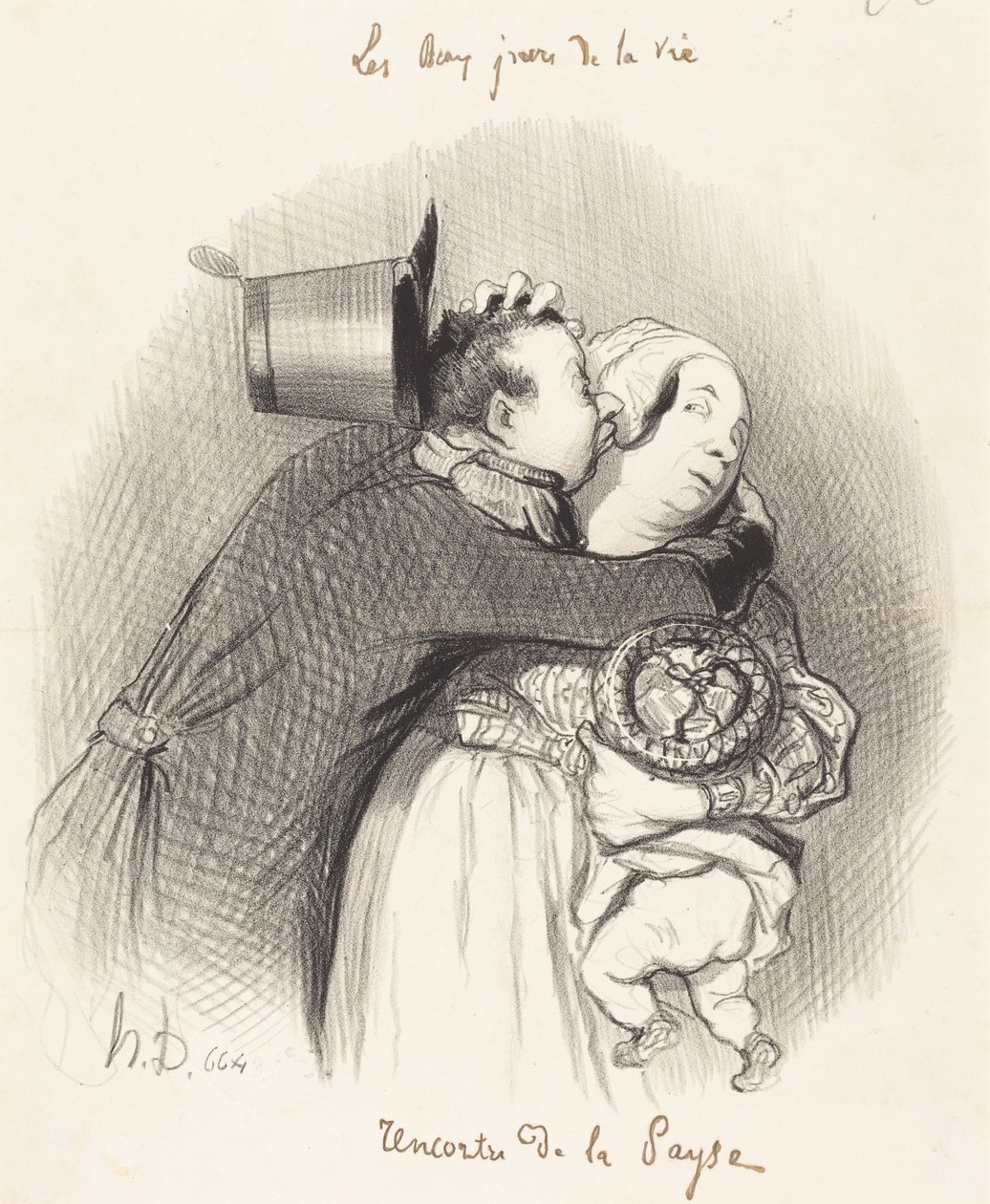 Encuentro en el campo de Honoré Daumier