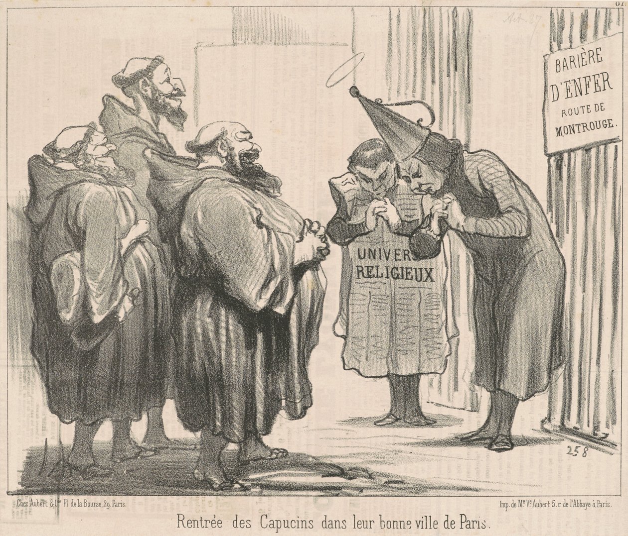 Regreso de los capuchinos en... París de Honoré Daumier