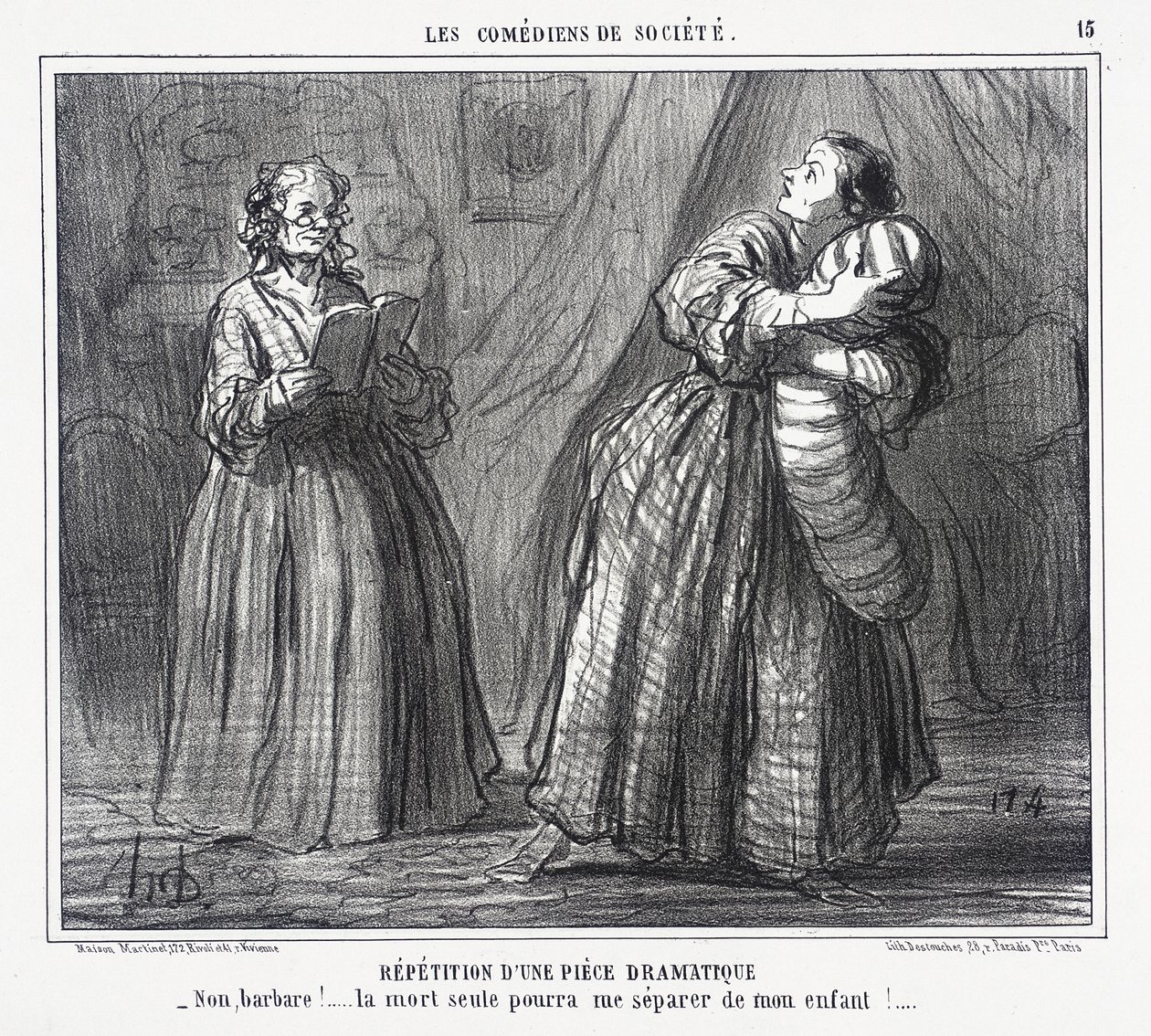 Ensayo de una obra dramática de Honoré Daumier