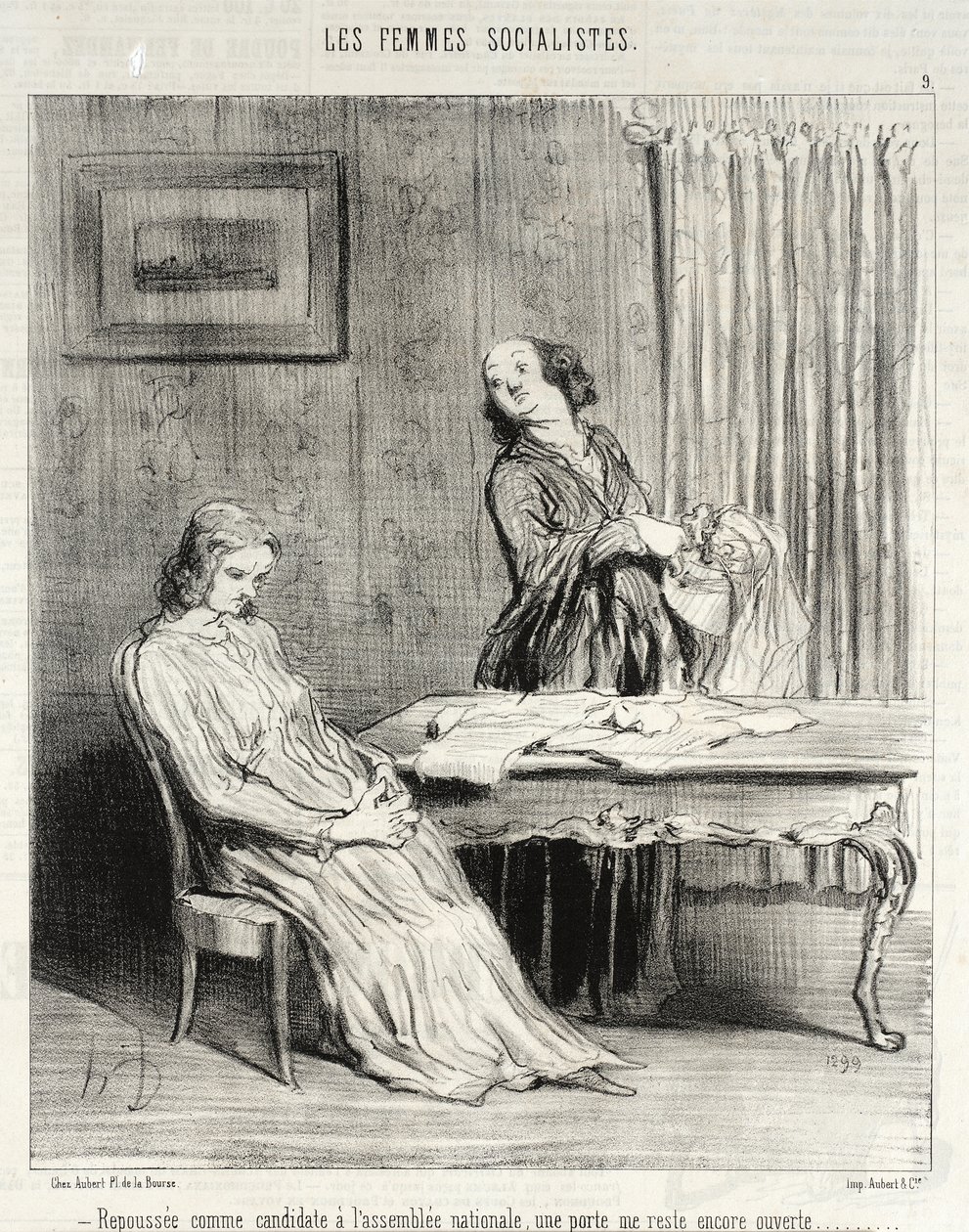 Empujada... una puerta me queda abierta... de Honoré Daumier
