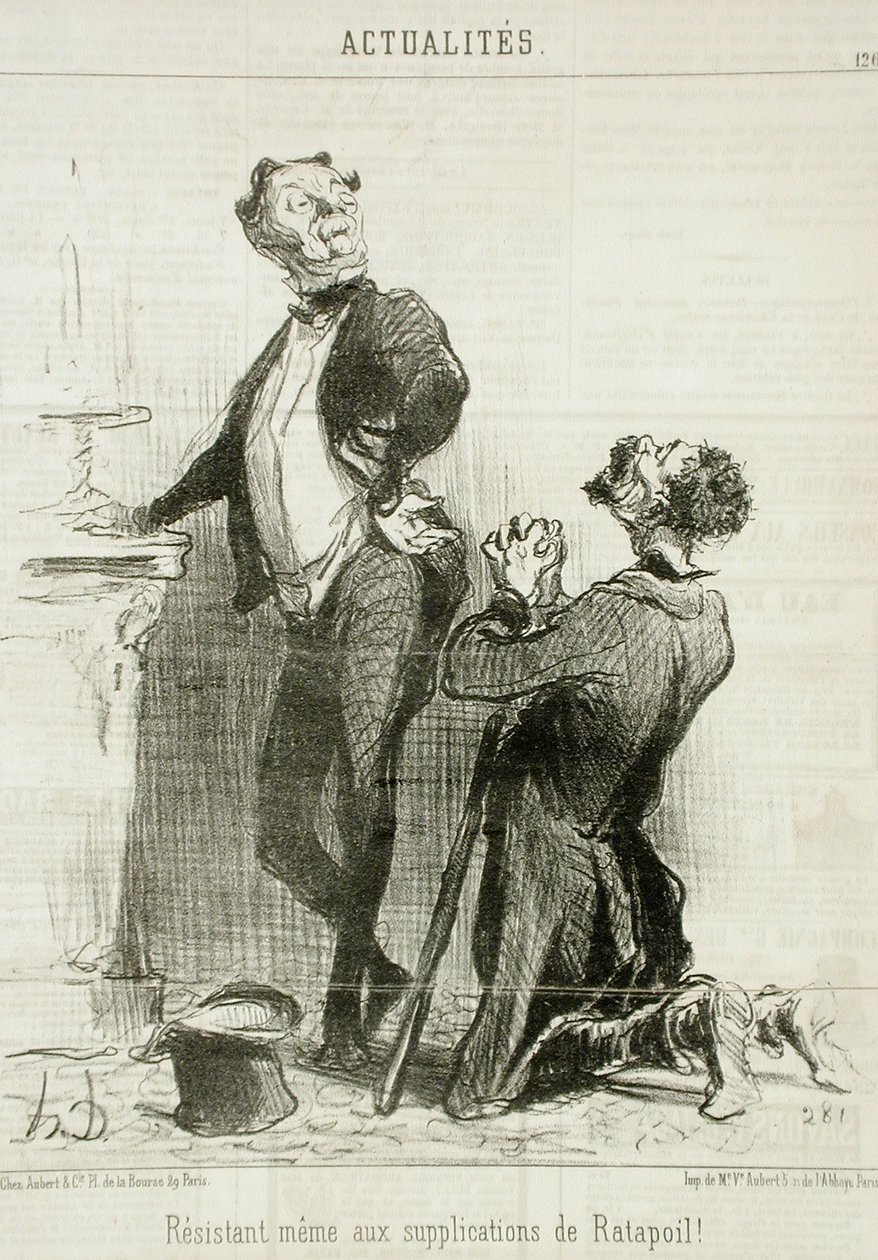 Resistente ... a las súplicas de Ratapoil de Honoré Daumier