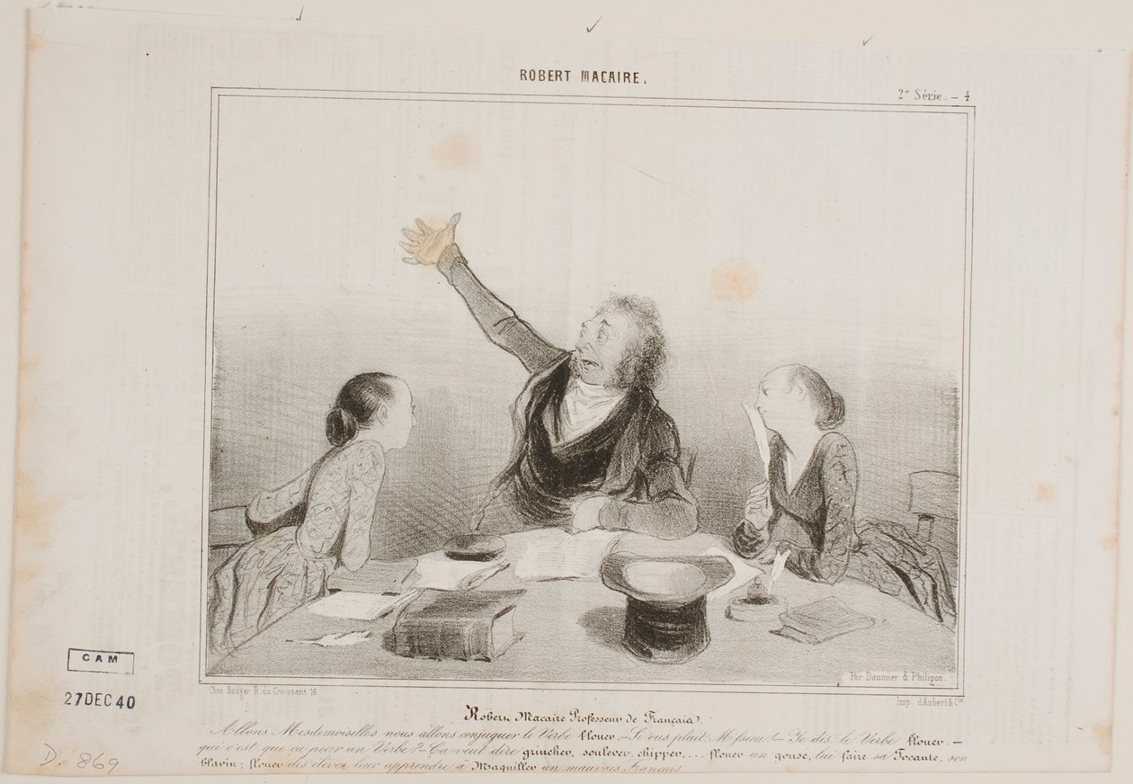 Robert Macaire, profesor de francés de Honoré Daumier