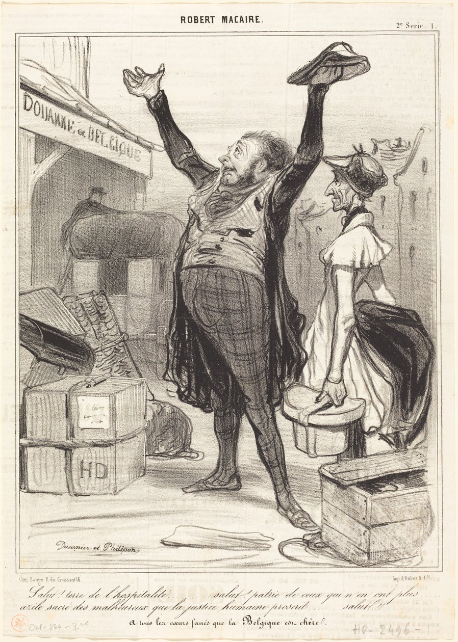 ¡Saludos! Tierra de la hospitalidad... de Honoré Daumier