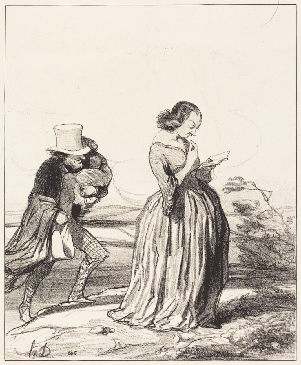 ¡Caramba!... Ojalá... mi mujer hubiera terminado ya... de Honoré Daumier